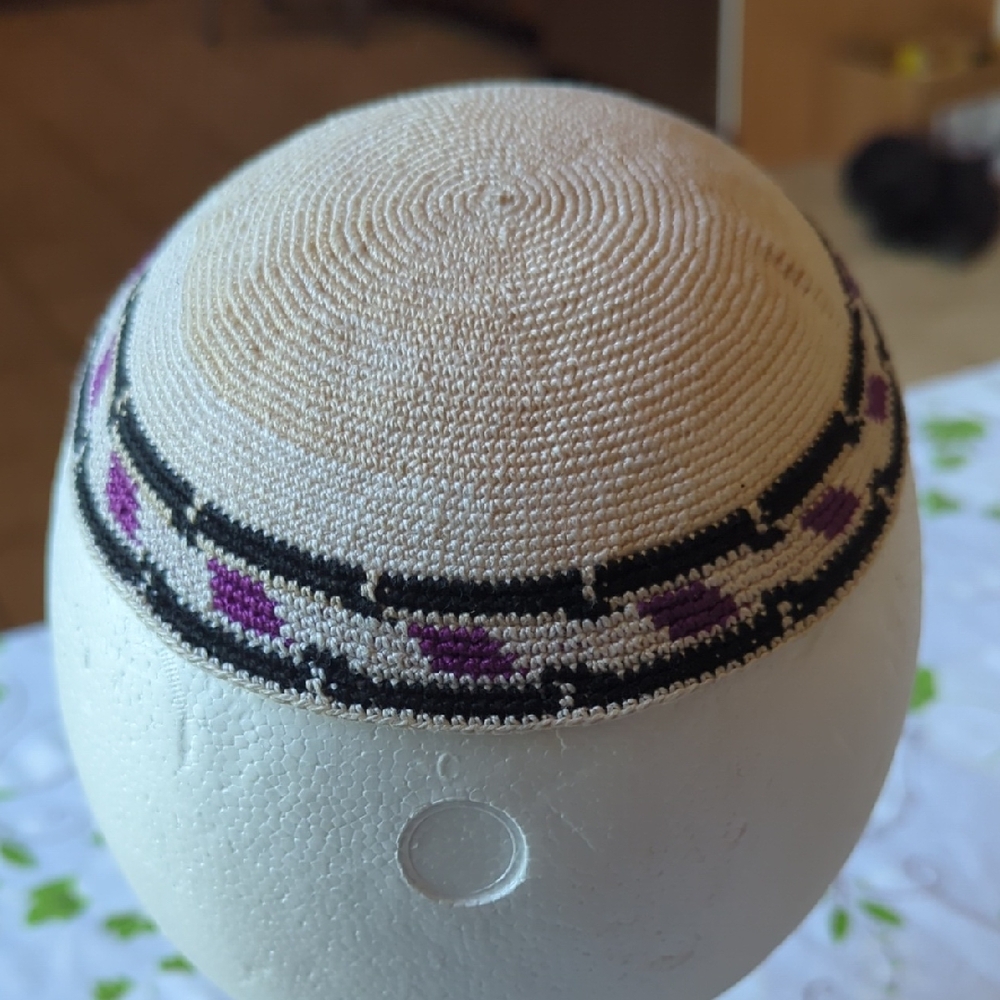 Elegant Cream and Purple Women's Accessory